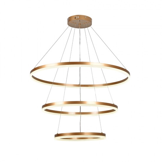 InLight Κρεμαστό φωτιστικό LED 100W 3CCT (by switch on base) 6095-A-Golden