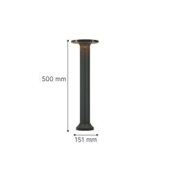 it-Lighting Geneva LED 8W 3CCT Outdoor Stand Light Black D:50cmx15.1cm (80400140)