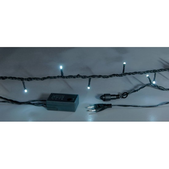 180Led Λαμπάκια Με Επέκταση Και Πρόγραμμα ,Πράσινο Καλώδιο/Λευκό Λαμπάκι , 19,5 Μέτρα