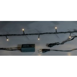 180Led Λαμπάκια Με Επέκταση Και Πρόγραμμα ,Πράσινο Καλώδιο/Θερμό Λαμπάκι , 19,5 Μέτρα