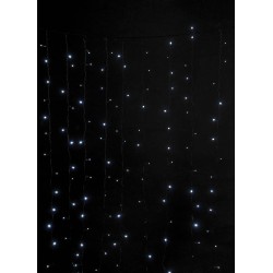 360Led Συμμετρική Κουρτίνα Με Επέκταση 200 x 200(H)cm,Πράσινο Καλώδιο/Λευκό Λαμπάκι