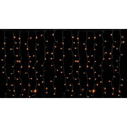 360L GS Συμμετρική Κουρτίνα Με Επέκταση,Πράσινο Καλώδιο/Θερμό Λαμπάκι 200 x 180(h)cm