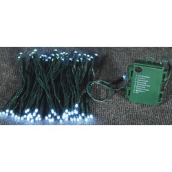 100 Led Λαμπάκια Μπαταρίας Με Πρόγραμμα Και Χρονοδιακόπτη Πράσινο Καλώδιο/ Λευκό Λαμπάκι, Απόστασης 7,5 Μέτρων