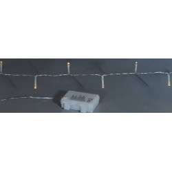 50Led Λαμπάκια Μπαταρίας Με Πρόγραμμα Και Χρονοδιακόπτη Διάφανο Καλώδιο/Θερμό Λαμπάκι , 3,75 Μέτρα