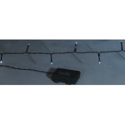 50Led Λαμπάκια Μπαταρίας Με Πρόγραμμα Και Χρονοδιακόπτη Πράσινο Καλώδιο / Λευκό Λαμπάκι , 3,75 Μέτρα