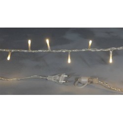 35Led Επεκτεινόμενα Λαμπάκια Με Διάφανο Καλώδιο/Θερμό Λαμπάκι 1,75 Μέτρα