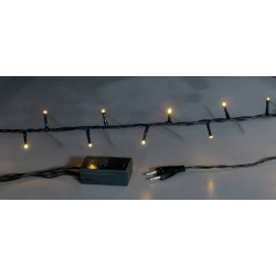 100Led Λαμπάκια Με Πρόγραμμα ,Πράσινο Καλώδιο/Θερμό (Warm) Λαμπάκι ,6,5 Μέτρα