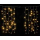 200Led Συμμετρική Κουρτίνα Με Επέκταση 100+100=200 x 100(H)cm,Πράσινο Καλώδιο/Θερμό Λαμπάκι