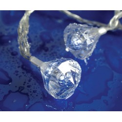 48 Led, Με Προγραμμα Και Μετασχηματιστή 24v, Με Διάφανο Καλώδιο - Λευκό Λαμπάκι, Απόστασης 6,3 Μέτρων