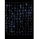 240Led Συμμετρική Κουρτίνα Με Επέκταση Ip44 200 x 100(h)cm ,Με Διάφανο Καλώδιο/Λευκό Λαμπάκι