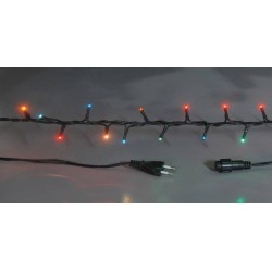 100L GS Λαμπάκια Με Επέκταση ,Πράσινο Καλώδιο/Πολύχρωμο Λαμπάκι , 4,5  Μέτρα