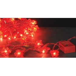 50 Λαμπάκια Με Ακρυλικά Σχέδια Και Προγράμματα Με Κόκκινο Καλώδιο Και Λαμπάκι, Απόσταση 9 Μέτρων