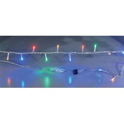 50Led Επεκτεινόμενα Λαμπάκια Με Διάφανο Καλώδιο/Πολύχρωμο Λαμπάκι 4 Μέτρα