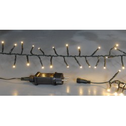 400Led Λαμπάκια Φοίνικας Επεκτεινόμενα Ip44 ,Με Πράσινο Καλώδιο/Θερμό Λαμπάκι ,6,7 Μέτρα