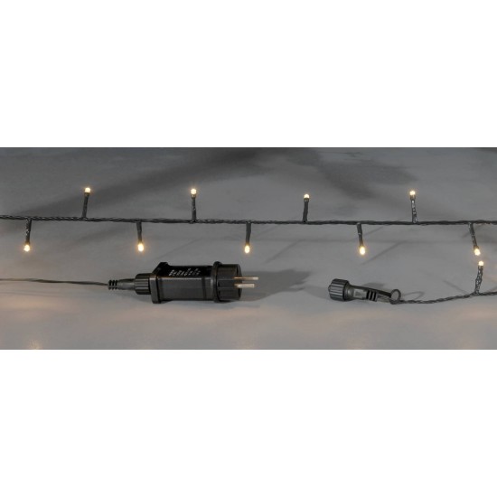 500Led Λαμπάκια (50 Flasher) Με Επέκταση Και Μετασχηματιστή Ip44 ,Πράσινο Καλώδιο/Θερμό Λαμπάκι ,25 Μέτρα