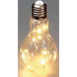 Χριστουγεννιάτικη Λάμπα Μπαταρίας Με Θερμό Φωτισμό 10 x 20cm