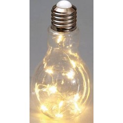 Χριστουγεννιάτικη Λάμπα Μπαταρίας Copper Με Θερμό Φωτισμό 10 x 20cm