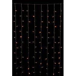 540Led Συμμετρική Κουρτίνα All Flasher Με Επέκταση Και Μετασχηματιστή ,Διάφανο Καλώδιο/Θερμό Λαμπάκι 200 x 300cm