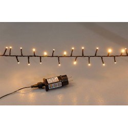 280Led Φωτάκια Με Πρόγραμμα Και Μετασχηματιστή ,Πράσινο Καλώδιο/Θερμό Λαμπάκι ,8,5 Μέτρα