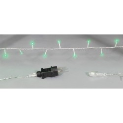 100Led Λαμπάκια Με Επέκταση Και Πρόγραμμα Ip44 ,Διάφανο Καλώδιο/Πράσινο Λαμπάκι ,5 Μέτρα
