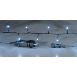 300Led Λαμπάκια Με Επέκταση Και Μετασχηματιστή Ip44 ,Πράσινο Καλώδιο/Λευκό Λαμπάκι ,15 Μέτρα