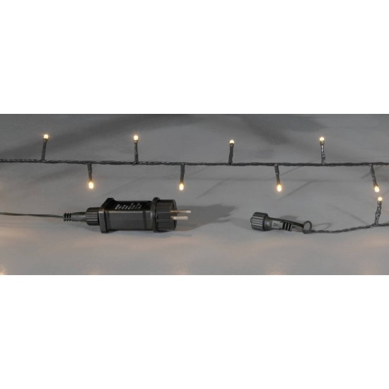 300Led Λαμπάκια Με Επέκταση Και Μετασχηματιστή Ip44 ,Πράσινο Καλώδιο/Θερμό Λαμπάκι ,15 Μέτρα