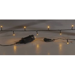 300Led Λαμπάκια Με Επέκταση Και Μετασχηματιστή Ip44 ,Πράσινο Καλώδιο/Θερμό (Warm) Λαμπάκι ,15 Μέτρα