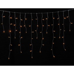 200Led Ασύμμετρη Κουρτίνα Μπαταρίας ΑΑ Με Χρονοδιακόπτη Διάφανο Καλώδιο/Θερμό Amber Λαμπάκι 300 x 70(h)cm.ip44