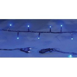 100Led Επεκτεινόμενα Λαμπάκια Με Πράσινο Καλώδιο/Μπλέ Λαμπάκι 6,50 Μέτρα