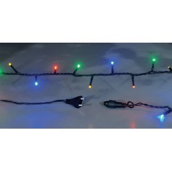 100Led Επεκτεινόμενα Λαμπάκια Με Πράσινο Καλώδιο/Πολύχρωμο Λαμπάκι 6,50 Μέτρα
