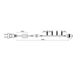 180Led Λαμπάκια Με Επέκταση Και Πρόγραμμα ,Πράσινο Καλώδιο/Θερμό Λαμπάκι , 19,5 Μέτρα