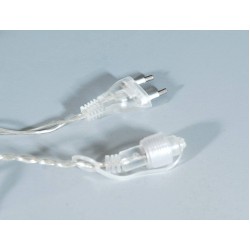 200Led 60Flash Συμμετρική Κουρτίνα Με Επέκταση 200 x 100(h)cm ,Με Διάφανο Καλώδιο/Λευκό Λαμπάκι