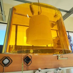 Κρεμαστό φωτιστικό μονόφωτο πορτοκαλί