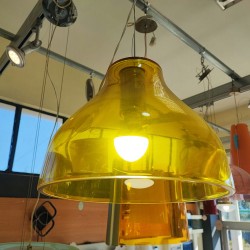 Κρεμαστό φωτιστικό μονόφωτο κίτρινο