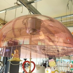 Κρεμαστό φωτιστικό μονόφωτο ροζ