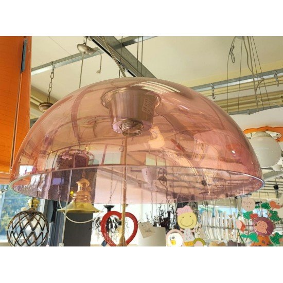 Κρεμαστό φωτιστικό μονόφωτο ροζ