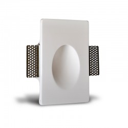 DILE - Γύψινο Χωνευτό Επιτοίχιο Φωτιστικό - Απλίκα σε Λευκό Χρώμα