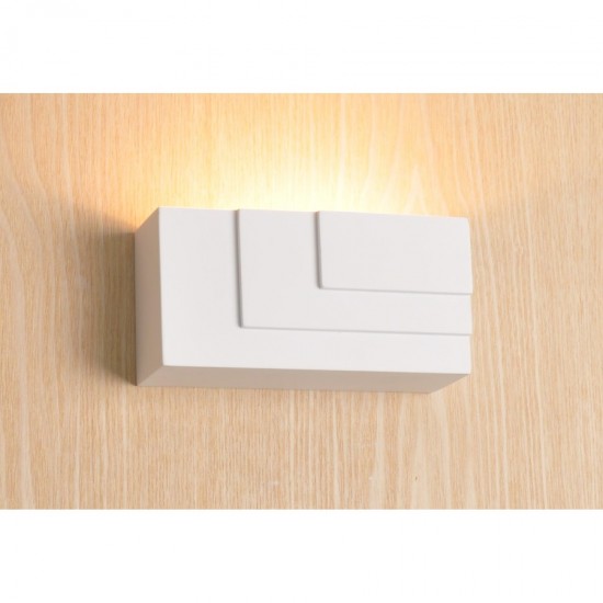 REIN - Γύψινο Επιτοίχιο Φωτιστικό - Απλίκα σε Λευκό Χρώμα