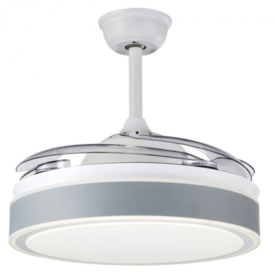 5028 - Ανεμιστήρας Οροφής με Φως και Τηλεχειριστήριο σε Γκρί Χρώμα