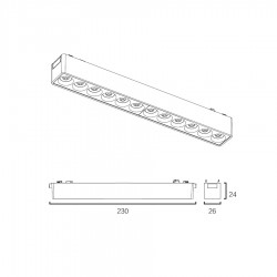 ΦΩΤΙΣΤΙΚΑ-ΓΡΑΜΜΙΚΑ-ΜΑΓΝΗΤΙΚΗΣ ΡΑΓΑΣ-48V-ΜΑΥΡΟ ΧΡΩΜΑ-ARION-12G