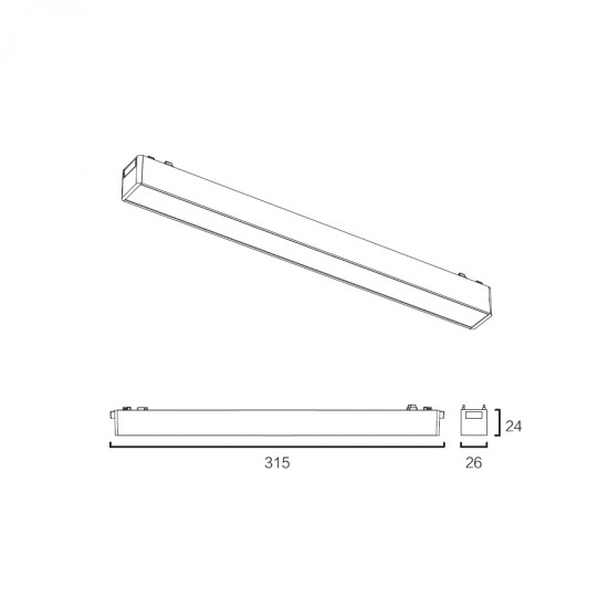 ΦΩΤΙΣΤΙΚΑ-ΓΡΑΜΜΙΚΑ-ΜΑΓΝΗΤΙΚΗΣ ΡΑΓΑΣ-48V-ΜΑΥΡΟ ΧΡΩΜΑ-ARION-10FL-SM