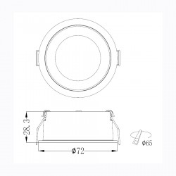 ΣΠΟΤ ΦΩΤΙΣΤΙΚΟ ΧΩΝΕΥΤΟ-ΚΩΔ. MIDEA-65