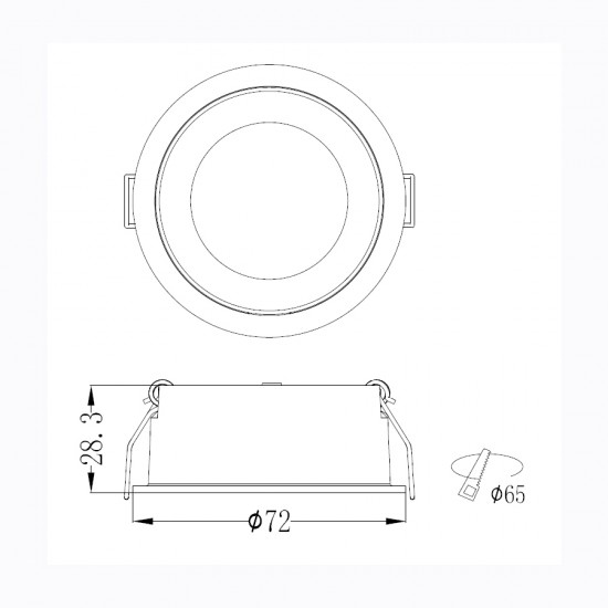 ΣΠΟΤ ΦΩΤΙΣΤΙΚΟ ΧΩΝΕΥΤΟ-ΚΩΔ. MIDEA-65 ΣΠΟΤ ΦΩΤΙΣΤΙΚΟ ΧΩΝΕΥΤΟ-ΚΩΔ. MIDEA-65