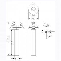 ΣΠΟΤ ΦΩΤΙΣΤΙΚΟ ΗΜΙΧΩΝΕΥΤΟ-ΚΩΔ. TORO-45