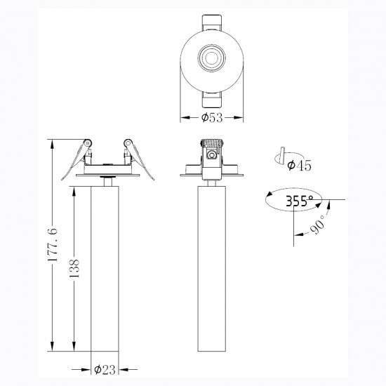 ΣΠΟΤ ΦΩΤΙΣΤΙΚΟ ΗΜΙΧΩΝΕΥΤΟ-ΚΩΔ. TORO-45