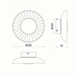 IRIDA - Γυάλινο Επιτοίχιο Φωτιστικό - Απλίκα σε Ροζ Χρώμα