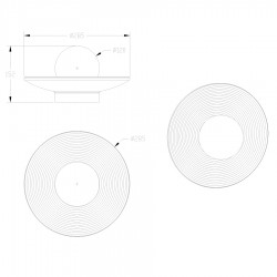 CIBLE - Τσιμεντένιο Επιτοίχιο Φωτιστικό - Απλίκα σε Γκρί Χρώμα