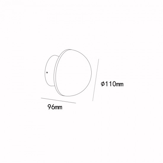 PORTO - Τσιμεντένιο Επιτοίχιο Φωτιστικό Εξωτερικού Χώρου - Απλίκα σε Γκρί Χρώμα