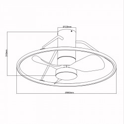 HAUT - Ανεμιστήρας Οροφής με Φως και Τηλεχειριστήριο