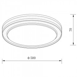 ΟΡΟΦΗΣ ΦΩΤΙΣΤΙΚΟ LED-ΠΛΑΦΟΝΙΕΡΑ-ΚΩΔ. EVE-50